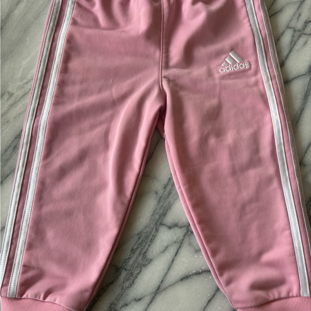 Adorable Pink Adidas pants for little girls. Princess soccer athletic sports